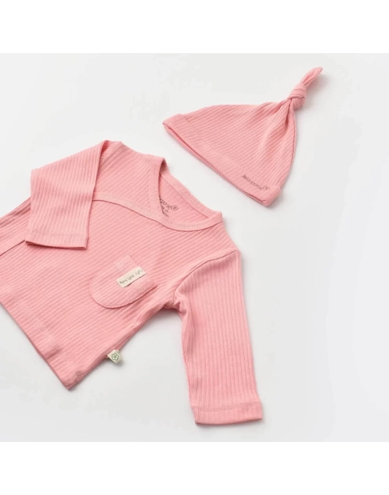 Soft Modal 3lü Zıbın Set  Pembe