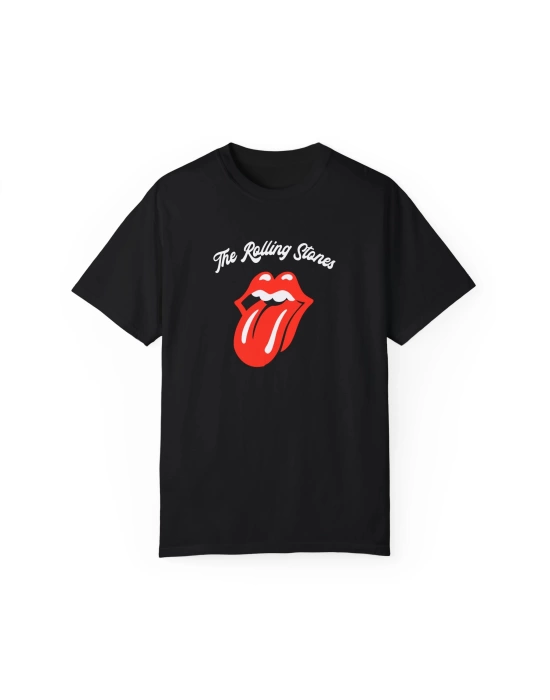 The Rolling Stones Baskılı Beyaz Basic Tshirt