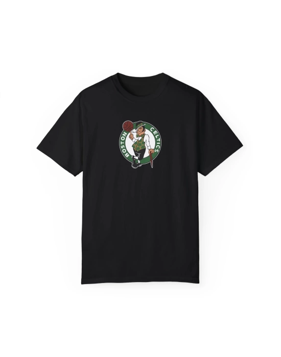 Unisex Boston Celtics Baskılı Siyah Basic Tshirt