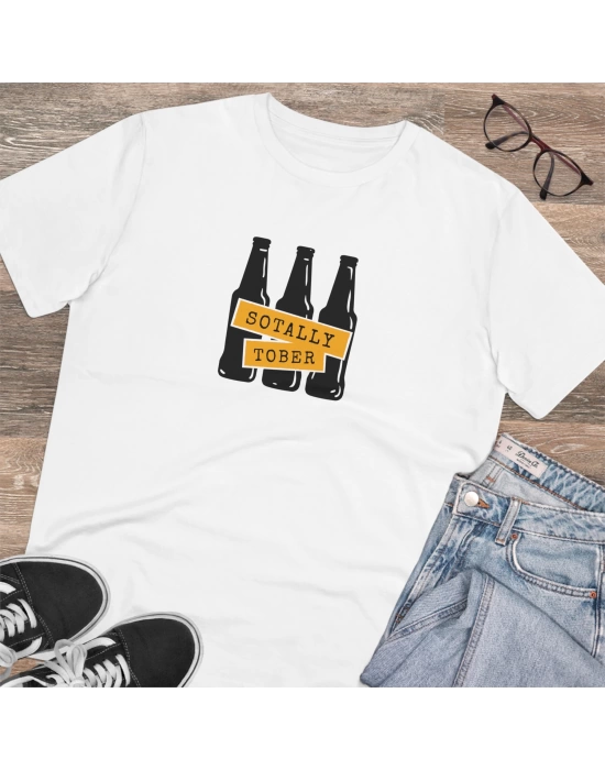 Unisex Drinking Bachelor Baskılı Beyaz Basic Tshirt