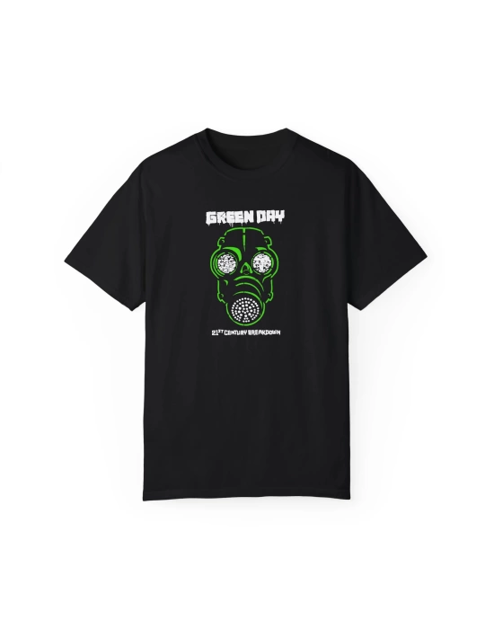 Unisex Green Day Baskılı Siyah Basic Tshirt