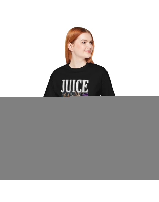 Unisex Juice Baskılı Hiphop Siyah Basic Tshirt