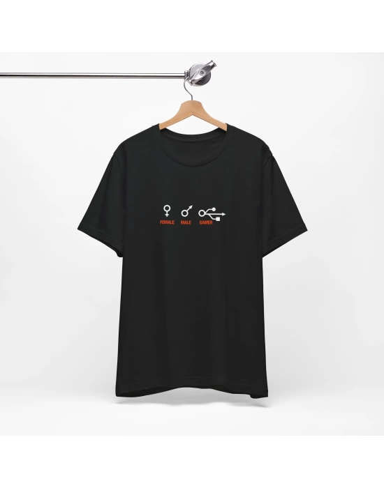 Unisex Male Female Gamer Baskılı Basic Tshirt