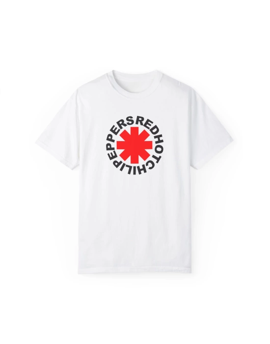 Unisex Red Hot Chilli Peppers Baskılı Beyaz Basic Tshirt