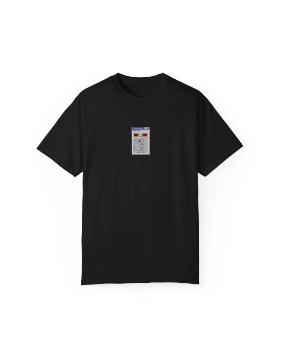 Unisex Retro PC Game Baskılı Siyah Basic Tshirt