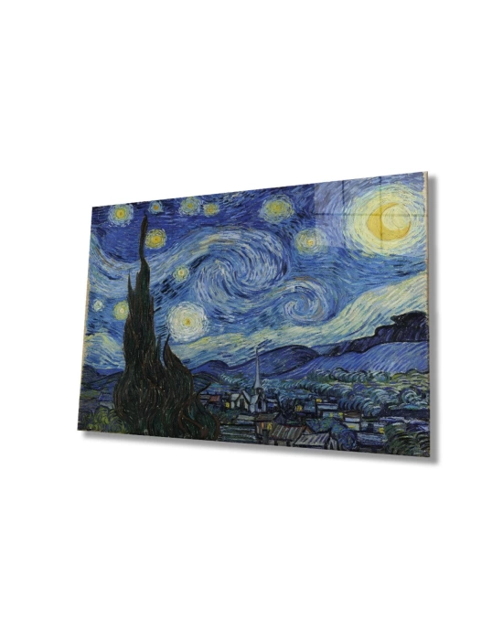 Vincent van Gogh Cam Tablo, Ev Ve Ofis Duvar Dekoru Hediyelik Büyük Tablo Dayanıklı Cam