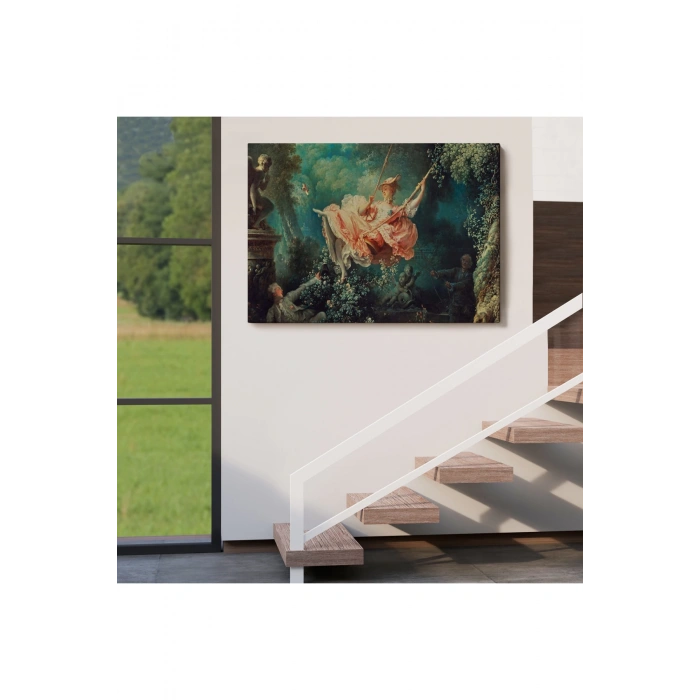 18.yy Salıncakta Sallanan Kadın Tablosu-6592