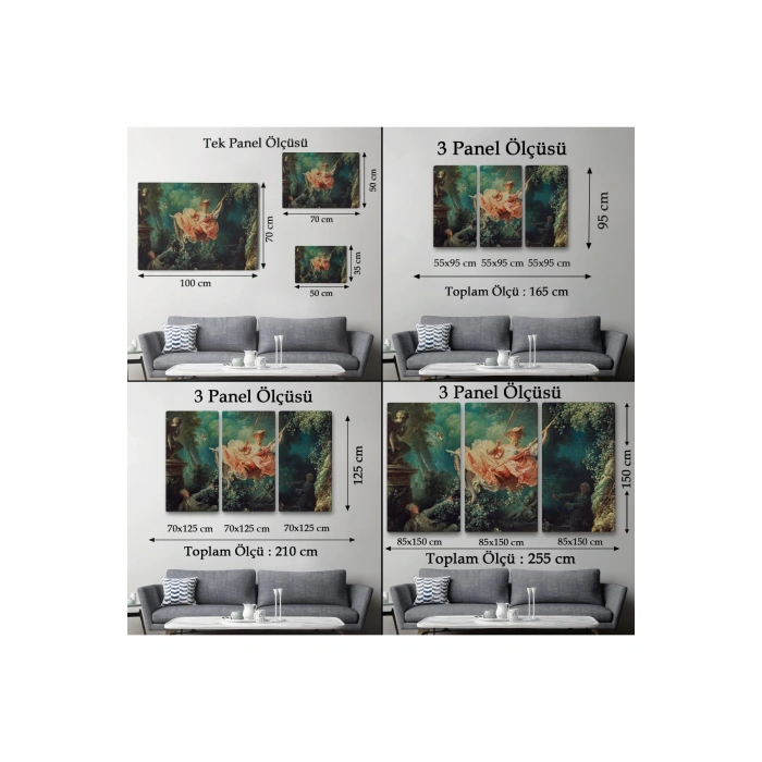 18.yy Salıncakta Sallanan Kadın Tablosu-6592