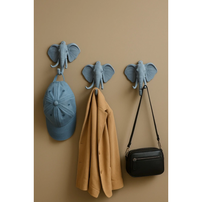 3 lü Fil Duvar Askı