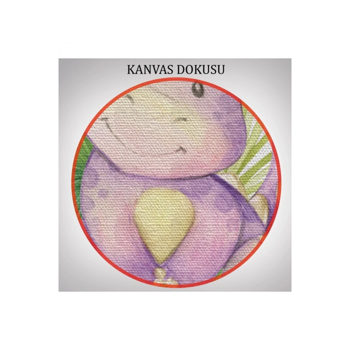 3’lü Tablo Sevimli Dinozor Dekoratif Duvar Tablo Seti-BZ-50