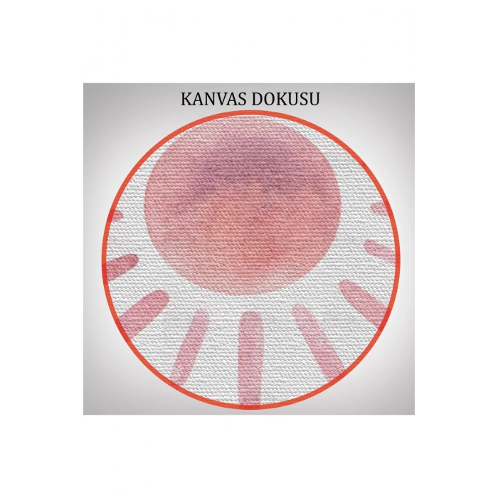 3’lü Tablo Yaz Temalı Suluboya Şekilleri Dekoratif Duvar Tablo Seti-BY-49