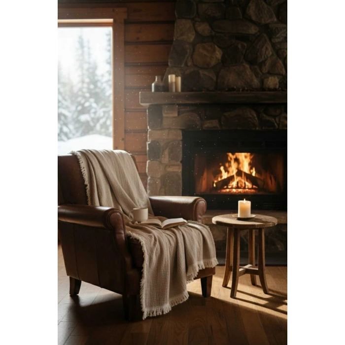 4 Mevsim Müslin Çift Kişilik Pike, Koltuk Şalı ve Yatak Örtüsü Pamuklu 240 x 260 cm