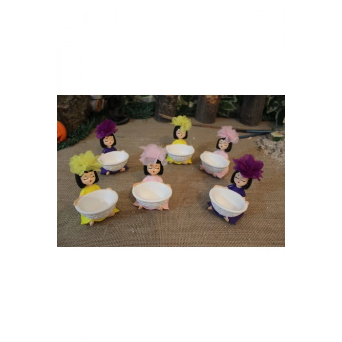 6 Adet Lokumcu Kız Kahve Yanı Sunum Lokumluk