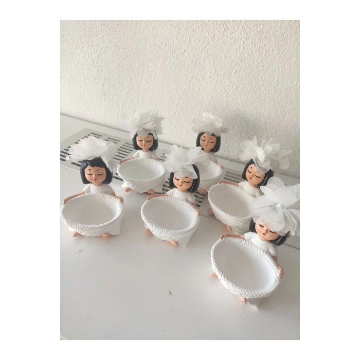 6 Adet Lokumcu Kiz Kahve Yanı Sunum Lokumluk