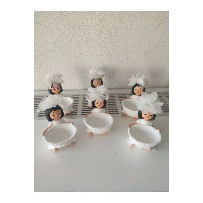 6 Adet Lokumcu Kiz Kahve Yanı Sunum Lokumluk