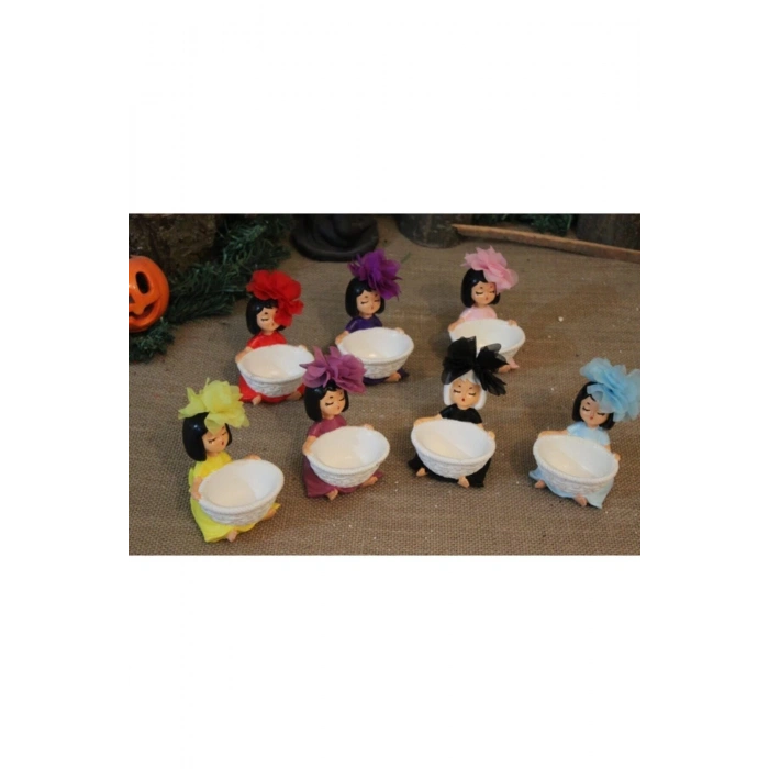 6 Adet Lokumcu Kız Kahve Yanı Sunum Lokumluk