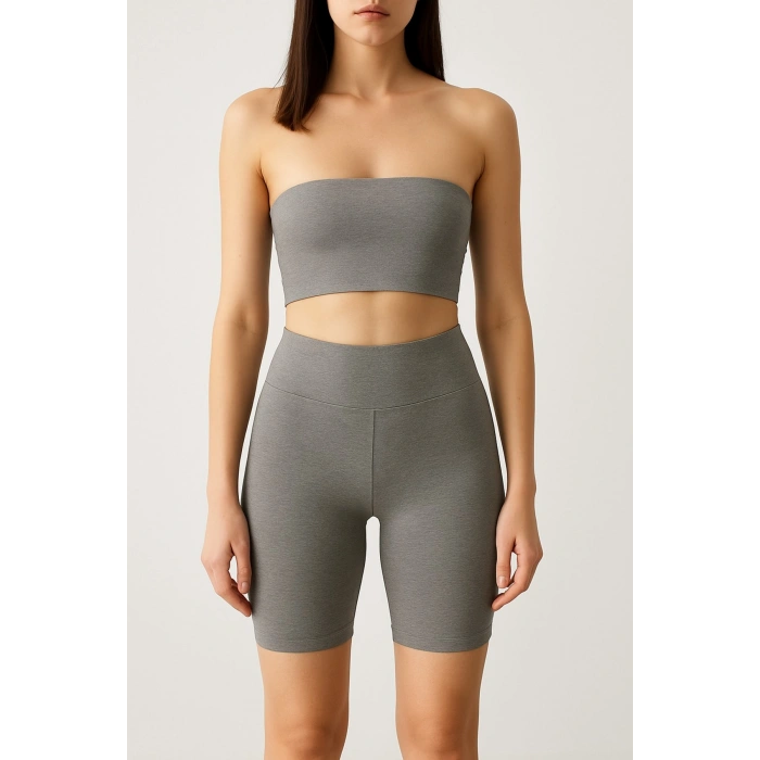 KADIN DALGIÇ KUMAŞ YÜKSEK BEL ŞORT TAYT