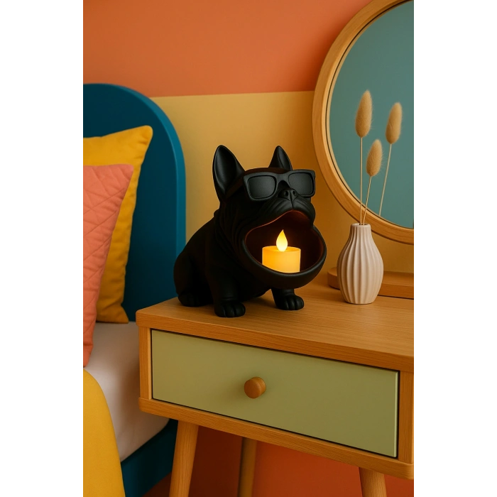 3D Bulldog Köpek Mumluk