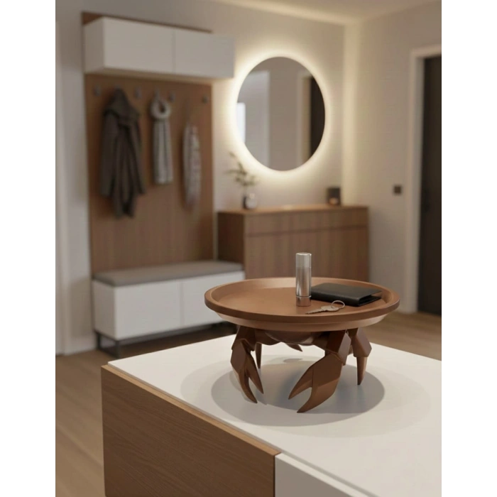 Yengeç Takı, Kahve Yanı Sunumluk Kahverengi