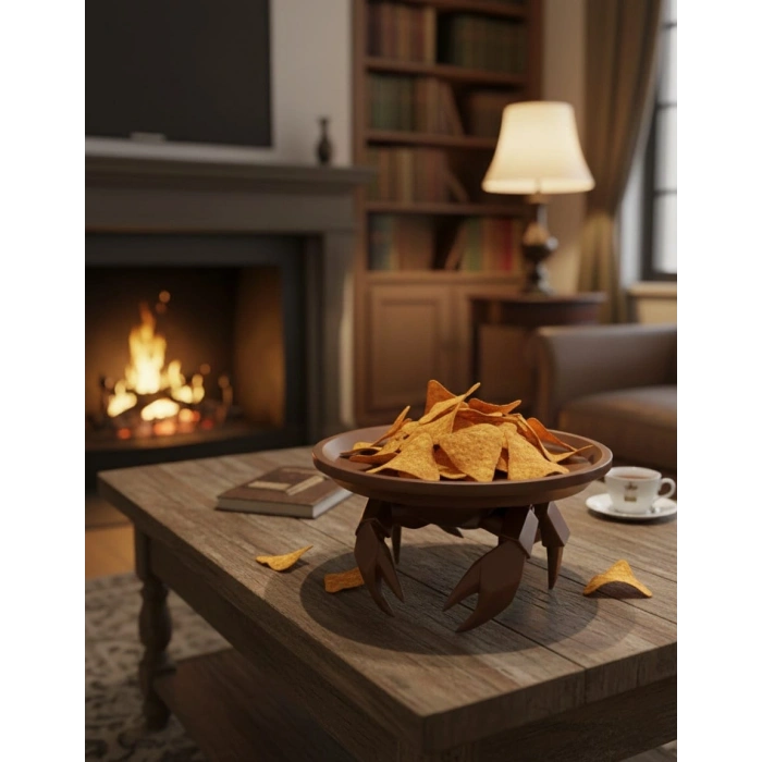 Yengeç Takı, Kahve Yanı Sunumluk Kahverengi