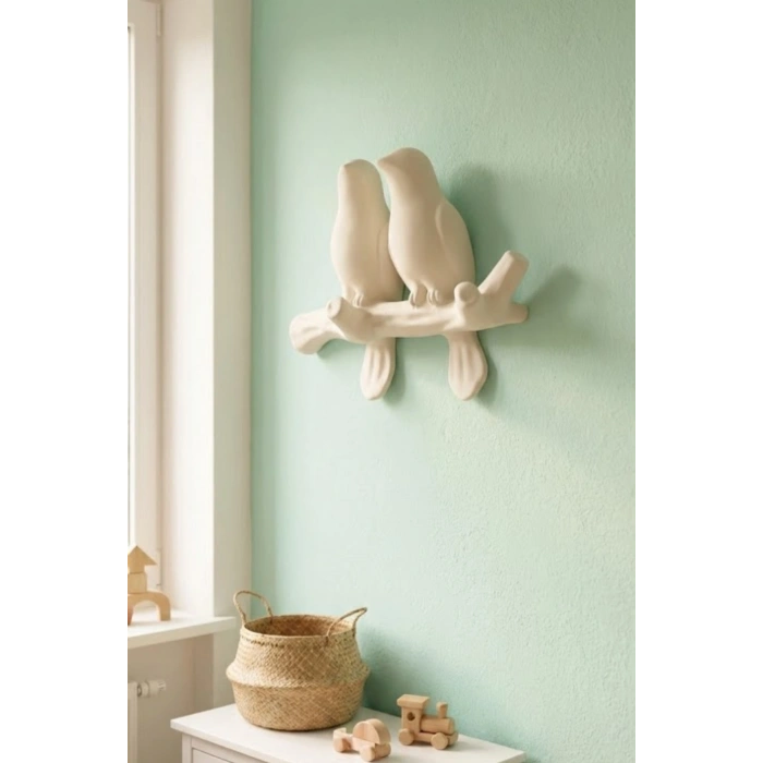 Dekoratif Duvar Kuş Seti, Yapışkanlı