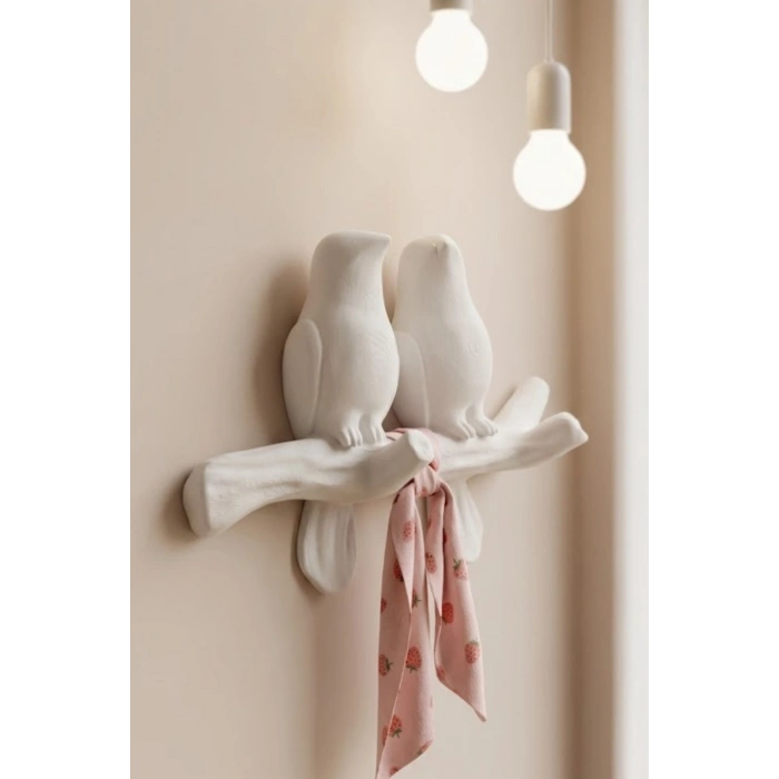 Dekoratif Duvar Kuş Seti, Yapışkanlı