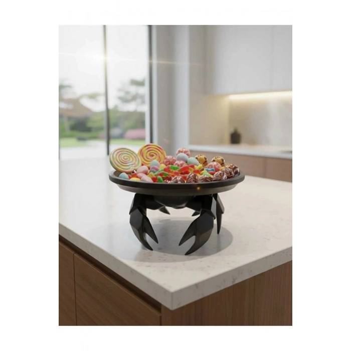 Yengeç Takı, Kahve Yanı Sunumluk Siyah