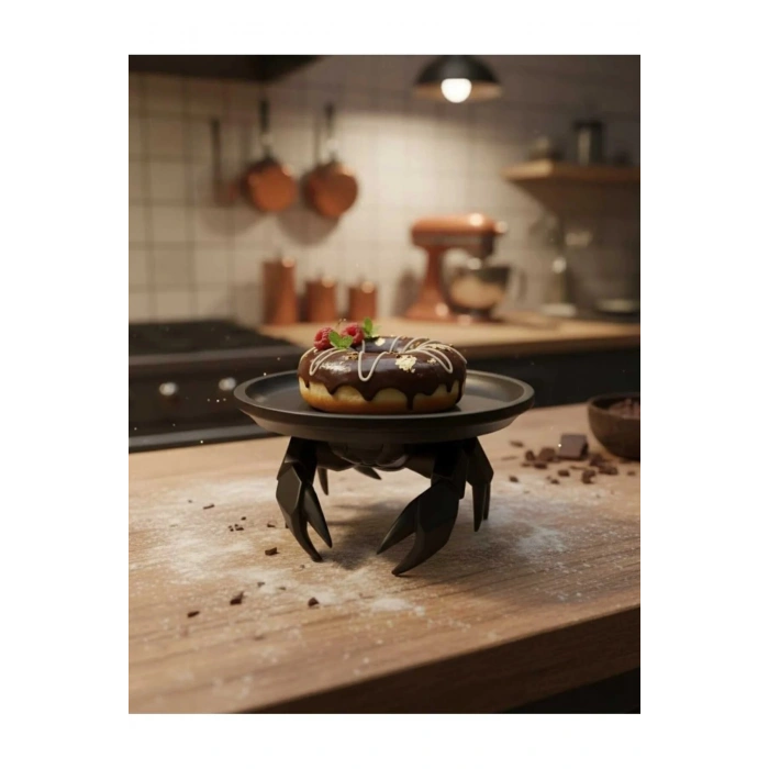 Yengeç Takı, Kahve Yanı Sunumluk Siyah