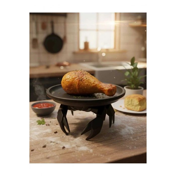 Yengeç Takı, Kahve Yanı Sunumluk Siyah