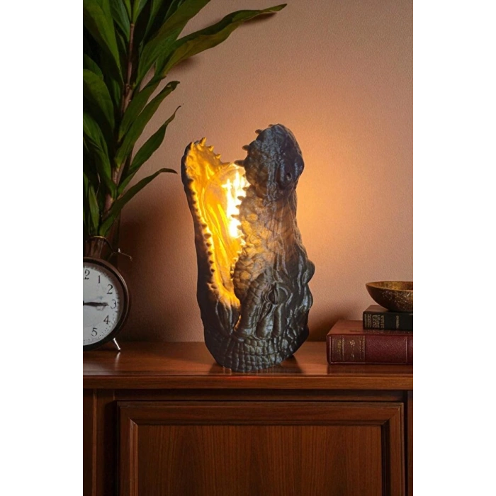 Timsah Figürlü Abajur- Aplik