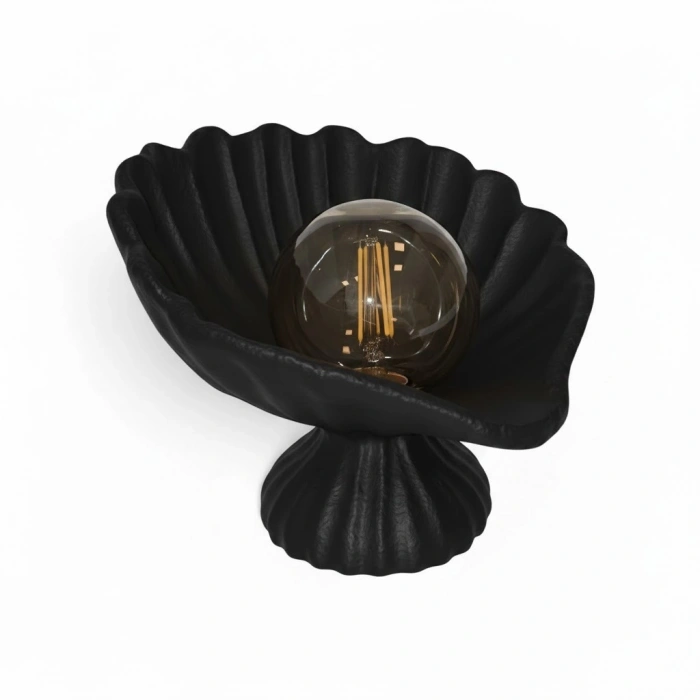 İstiridye Abajur Beton Görünümlü 3D 25 x 20 cm