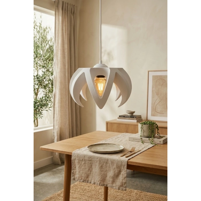 Beyaz Tekli Taç Formlu Beyaz Sarkıt 25 x 25