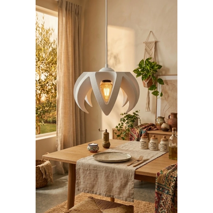 Beyaz Tekli Taç Formlu Beyaz Sarkıt 25 x 25