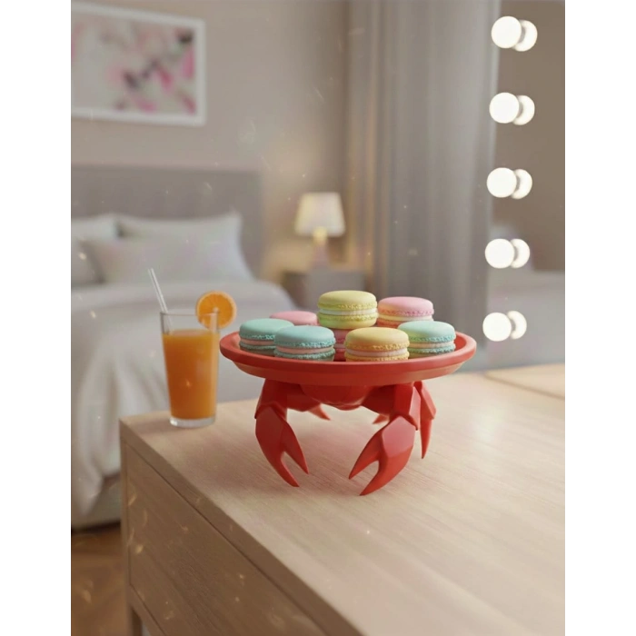 Yengeç Takı, Kahve Yanı Sunumluk Kırmızı