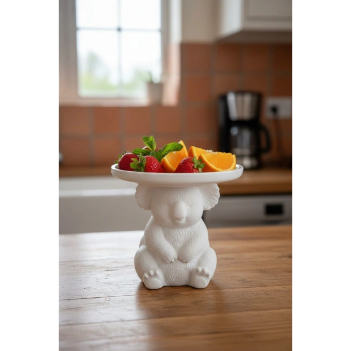 Beyaz Koala Figürlü Dekoratif Sunum 15 x 17