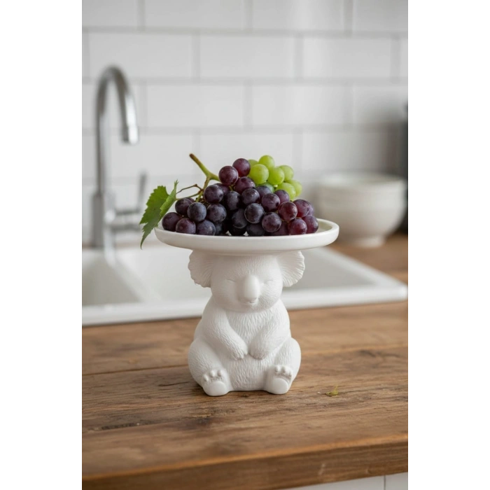 Beyaz Koala Figürlü Dekoratif Sunum 15 x 17