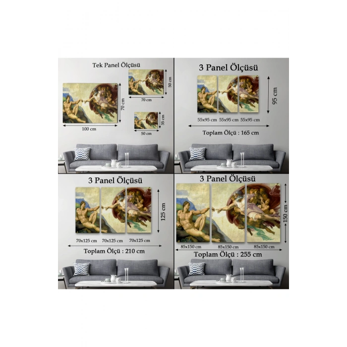 Ademin Yaratılışı Tablosu - The Creation of Adam-6631