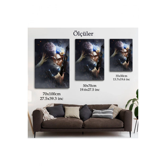 Ağlayan Ukraynalı Savaçcı Kadın Ve Sevgilisi Duvar Tablosu-6279