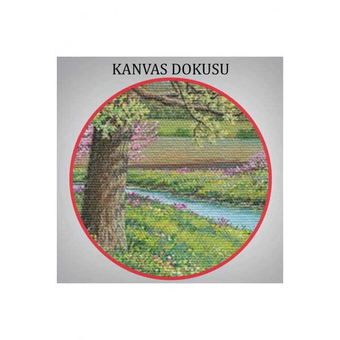 Akarsu Kenarındakı Ceylan ve Yavrusu Duvar Tablosu-6535