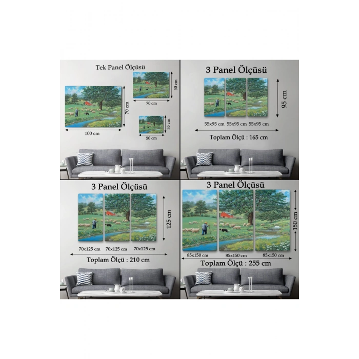 Akarsu Kenarındakı Rus Köylü Dekoratif Duvar Tablosu-6534