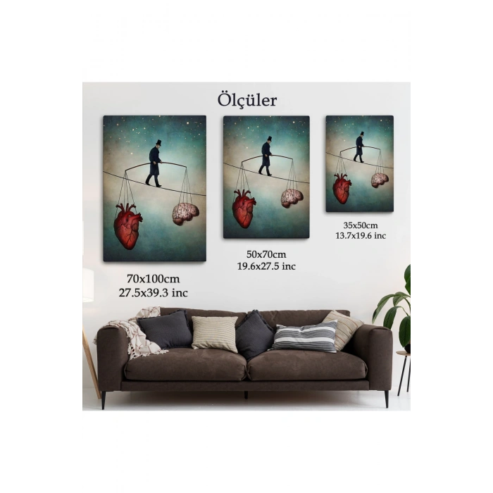 Akıl ve Kalp Arasındaki Balans Duvar Tablosu-6363