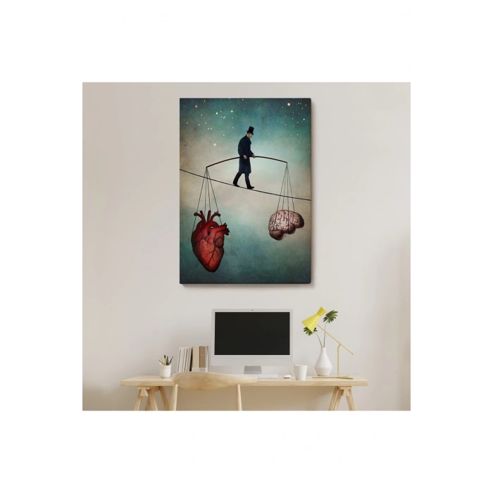 Akıl ve Kalp Arasındaki Balans Duvar Tablosu-6363