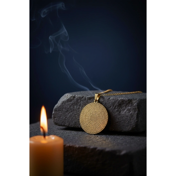 Altın Renk Cennetül Esma Yazılı Çelik Kolye Kararmaz Paslanmaz Zincirli Unisex Kolye