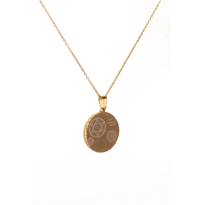 Altın Renk Titanyum Kaplama Çelik Kolye Paslanmaz Zincir Kararmaz