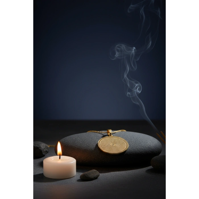 Altın Renk Yasin-i Şerif Çelik Kolye Paslanmaz Zincir Kararmaz