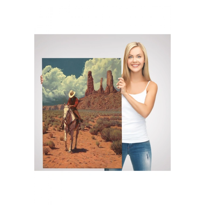 Amerikalı Kovboy Dekoratif Duvar Tablosu-6280