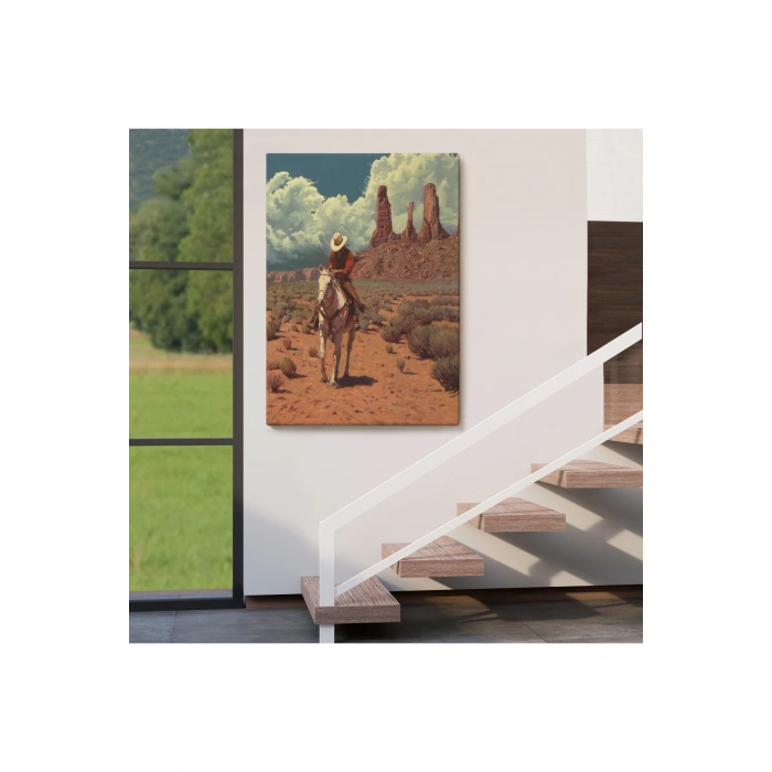 Amerikalı Kovboy Dekoratif Duvar Tablosu-6280