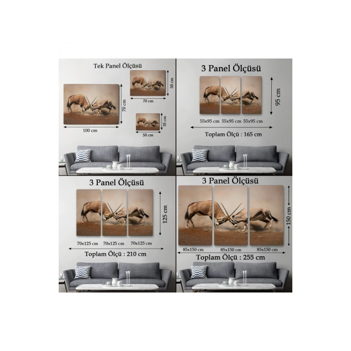 Antilob Dekoratif Kanvas Tablo-1117