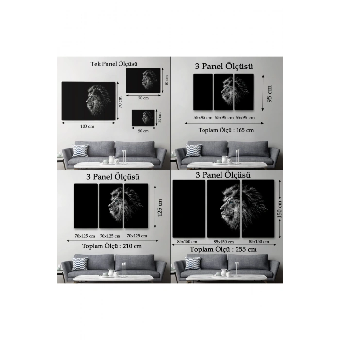Aslan Dekoratif Kanvas Tablo 1153