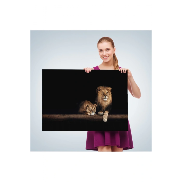 Aslanlar Dekoratif Kanvas Tablo 1151